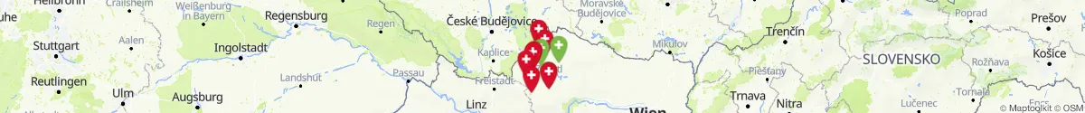 Kartenansicht für Apotheken-Notdienste in der Nähe von Weitra (Gmünd, Niederösterreich)